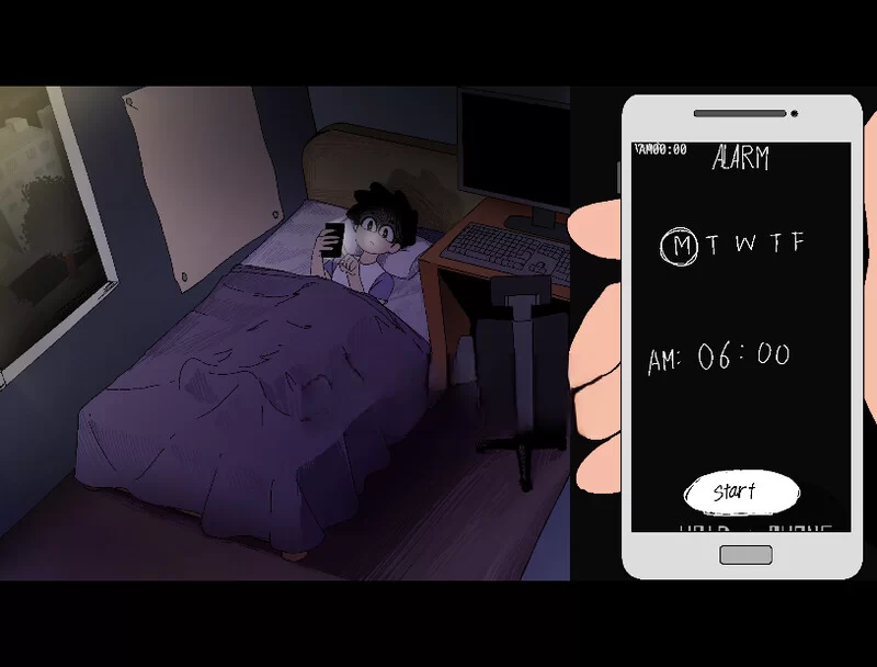 【互动SLG/全动态/汉化】夜里躲避继母的强奸与女友手机聊天(AlArm )V0.4 机翻汉化【553m】-小白资源网